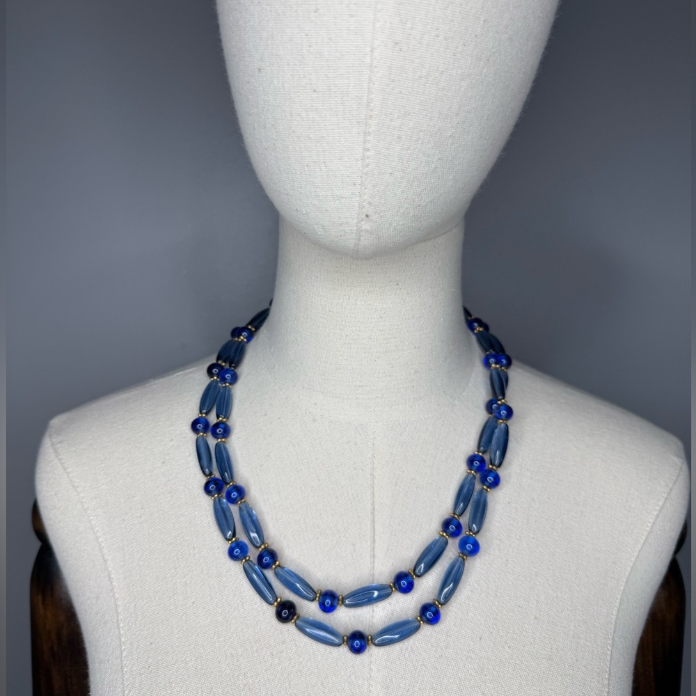 Marvella Beaded Blue Necklace